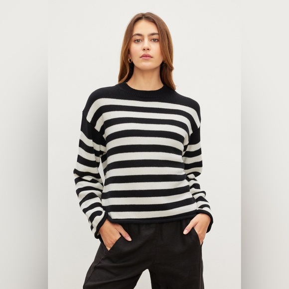 Velvet by Graham & Spencer Lex Cotton Cashmere Sweater - Picture 1 of 11